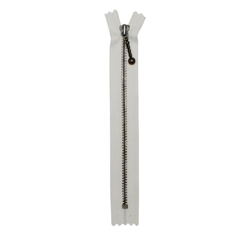 YKK Vaste Rits Antiek Messing 4 mm 17 cm 841 Ecru