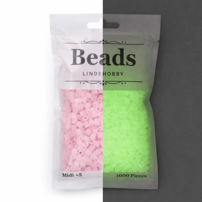 LindeHobby Beads Glow 02 Roze