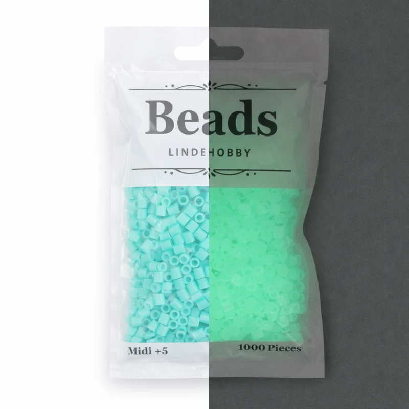 LindeHobby Beads Glow 03 Blauw
