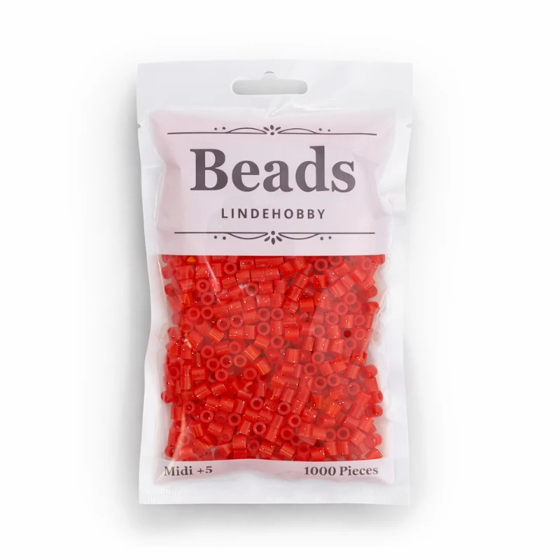 LindeHobby Beads Glitter 03 Rood