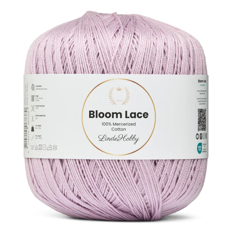 LindeHobby Bloom Lace Mercerized Cotton 26 Fel lila