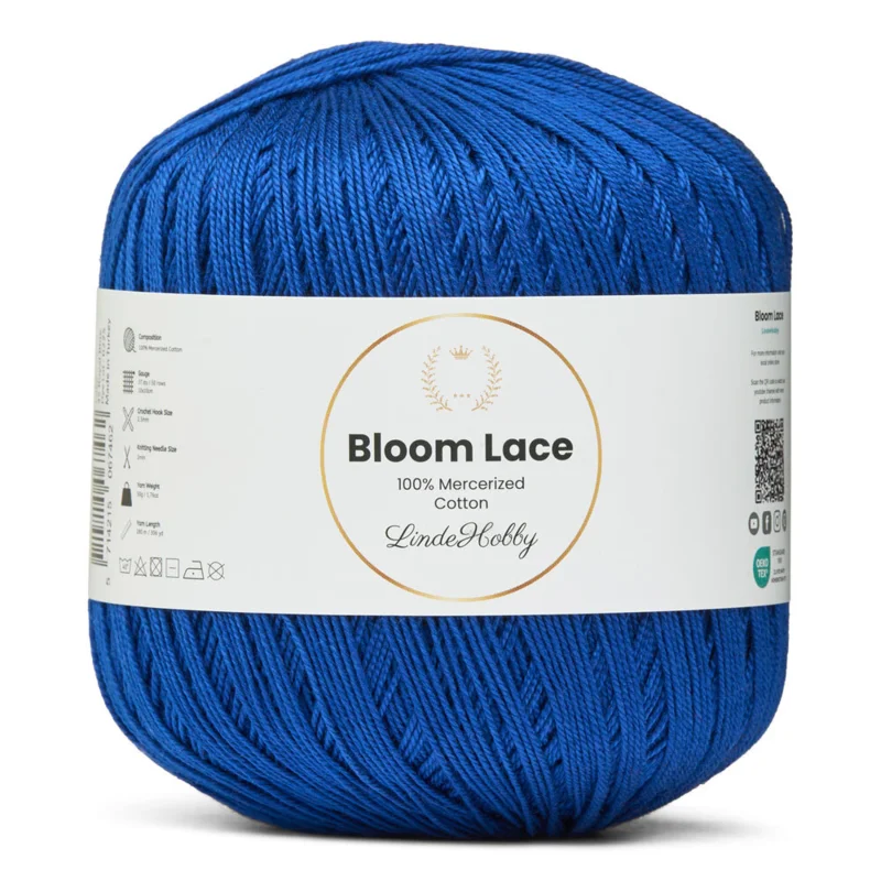 LindeHobby Bloom Lace Mercerized Cotton 35 Koninklijk blauw