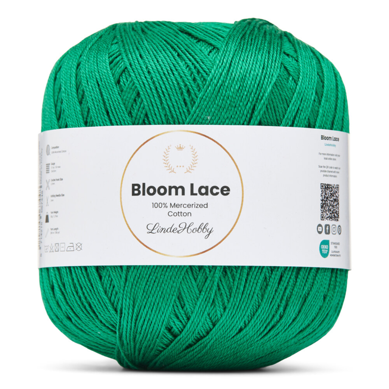 LindeHobby Bloom Lace Mercerized Cotton 33 Benettongroen