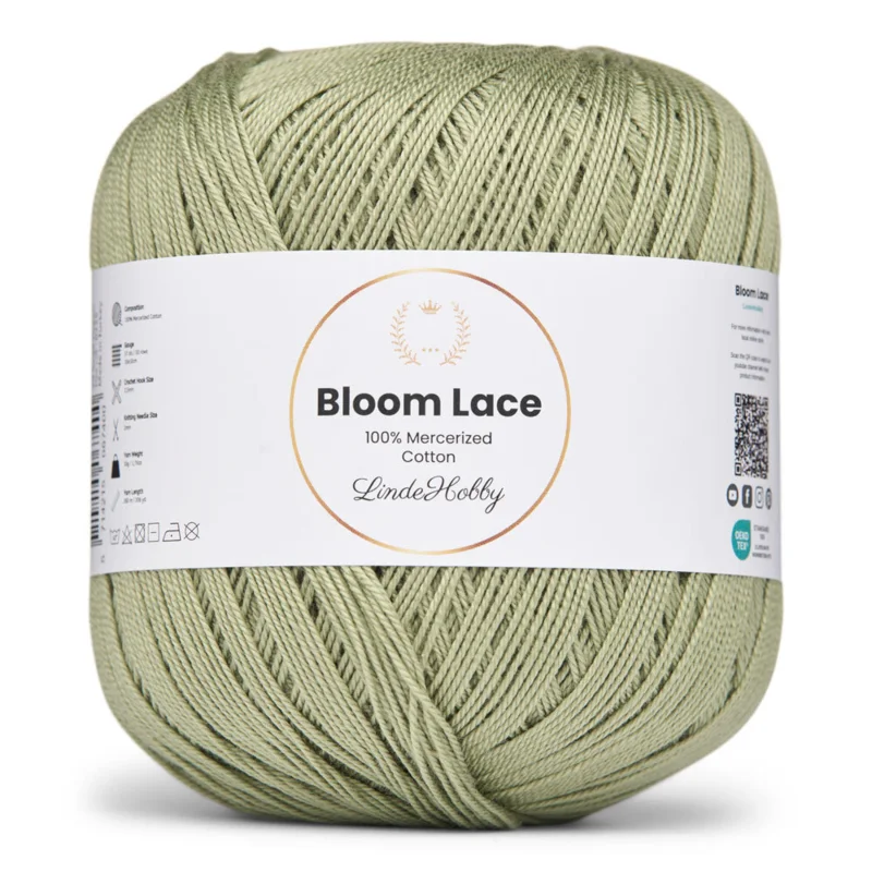 LindeHobby Bloom Lace Mercerized Cotton 29 Saliegroen