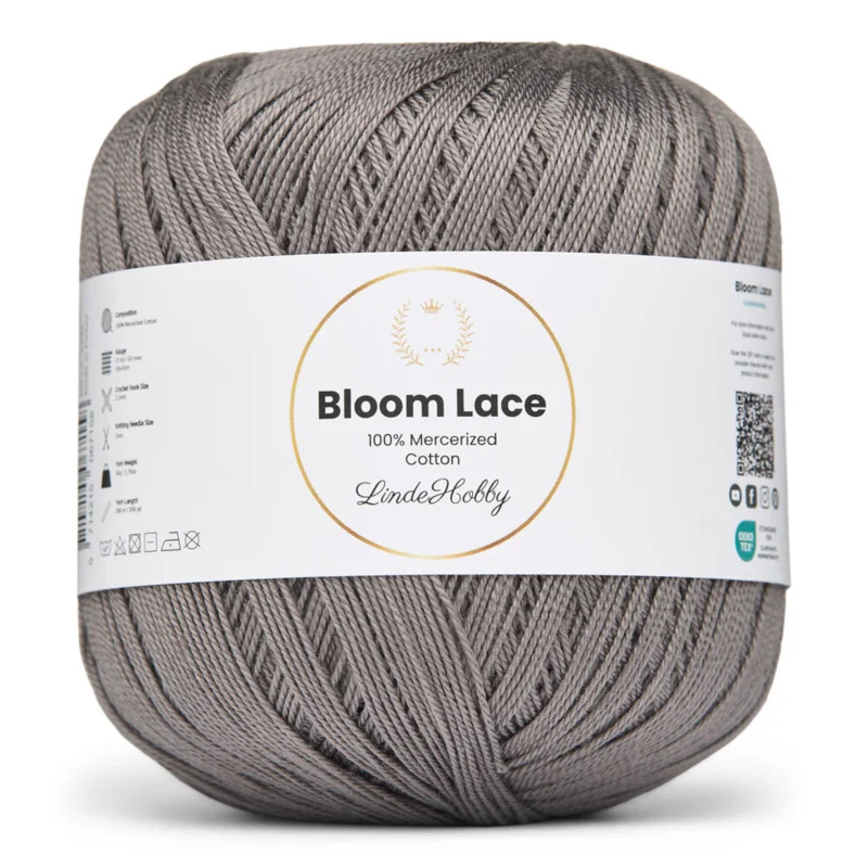 LindeHobby Bloom Lace Mercerized Cotton 04 Rookkleurig