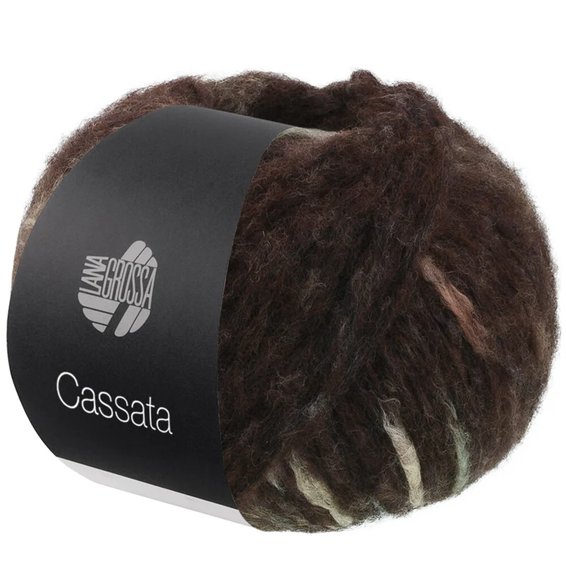 Lana Grossa Cassata 19 Donkerbruin/zandbeige/nougat/groengrijs