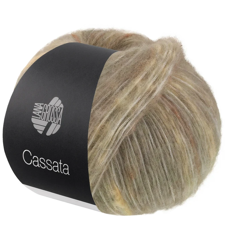Lana Grossa Cassata 17 Groengrijs/perzik/nougat/lichtgrijs