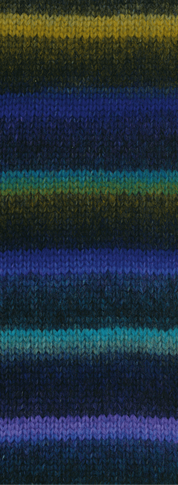 Lana Grossa Bomba 06 Fles-/opaalgroen/aubergine/middernachtsblauw/donker-/petrolblauw