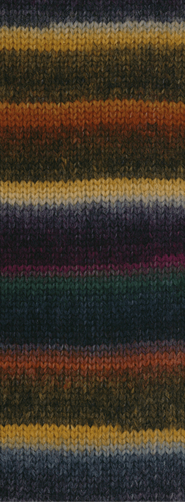 Lana Grossa Bomba 09 Nougat/mokka/bramen/zwartblauw/grijslila/grijsolijf/antraciet