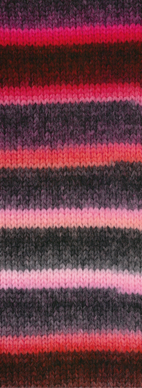Lana Grossa Bomba 02 Roze/fuchsia/koraal/bramen/grijsrood/grijsroze/donkergrijs