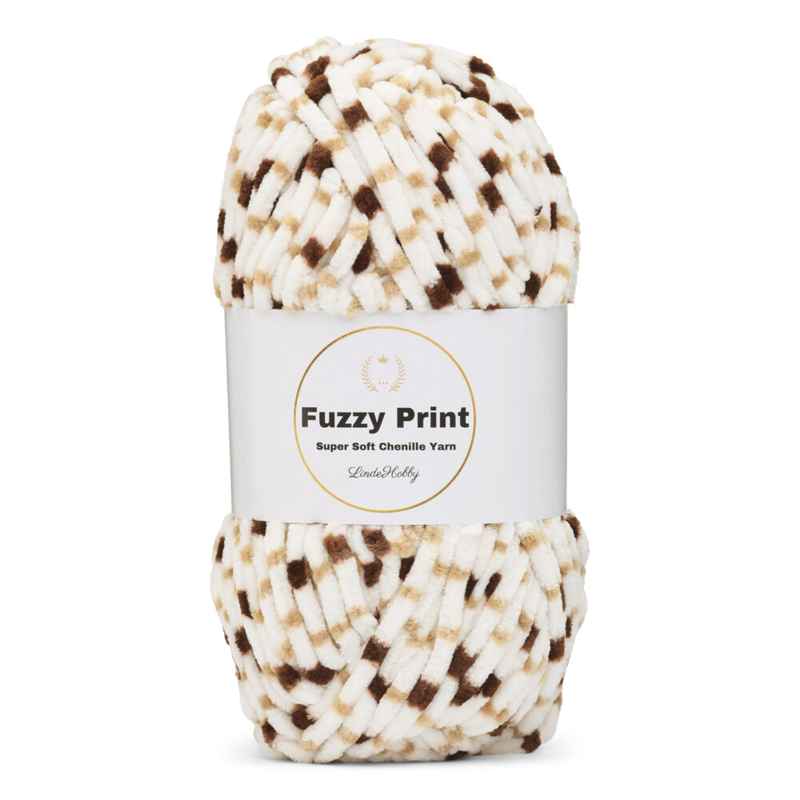 LindeHobby Fuzzy Chenille Print 02 Ochtendkoffie