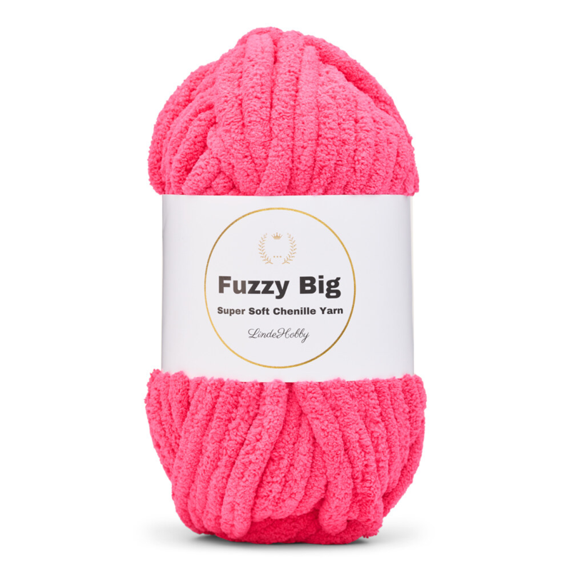 LindeHobby Fuzzy Chenille BIG 21 Donker suiker roze