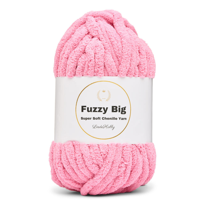 LindeHobby Fuzzy Chenille BIG 14 Donker roze