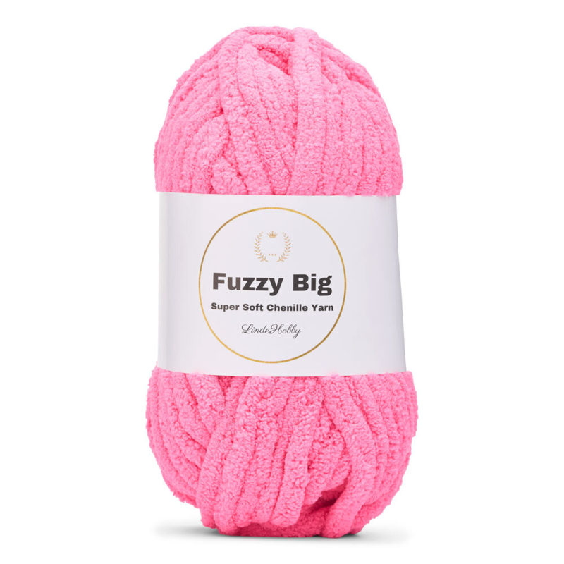 LindeHobby Fuzzy Chenille BIG 49 Neon roze