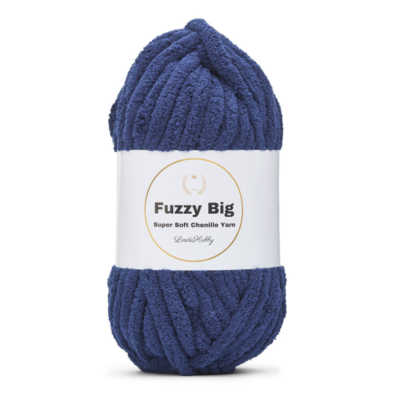 LindeHobby Fuzzy Chenille BIG 17 Marine blauw