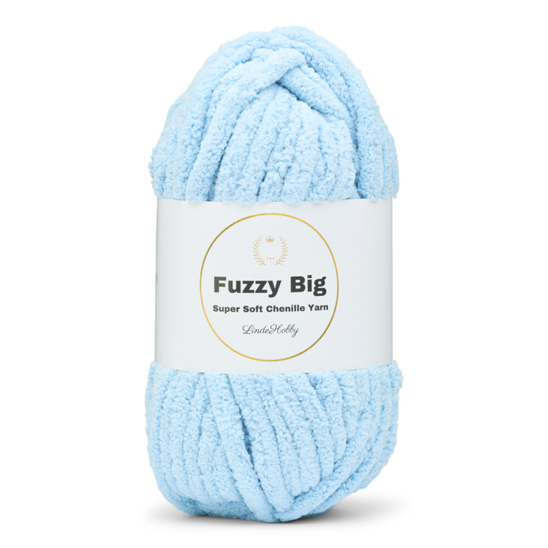 LindeHobby Fuzzy Chenille BIG 07 Baby blauw