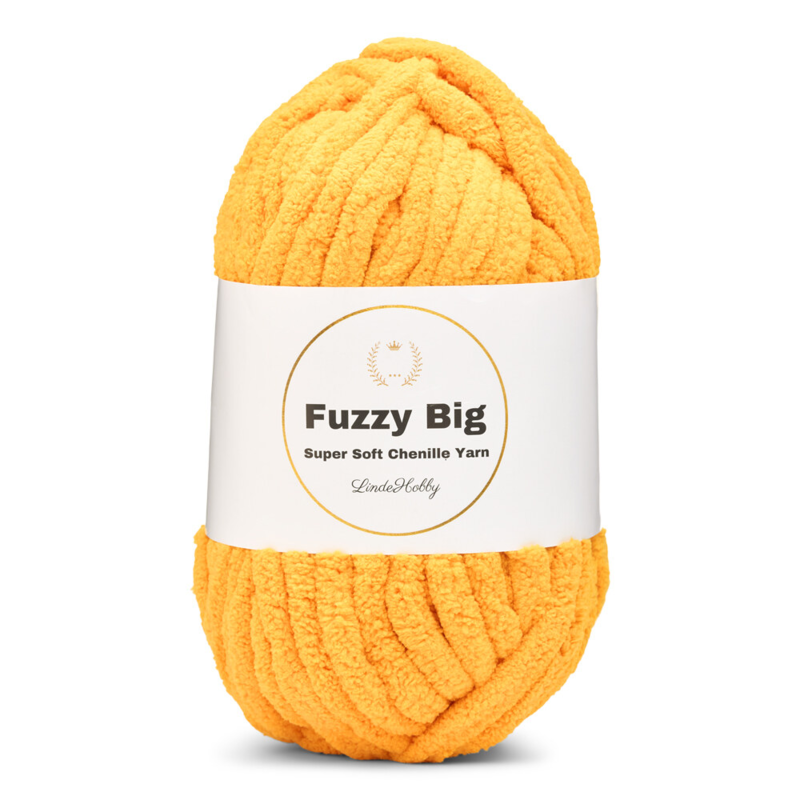 LindeHobby Fuzzy Chenille BIG 47 Goud geel