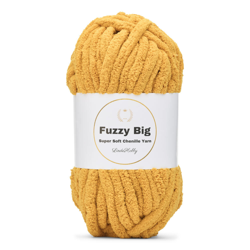 LindeHobby Fuzzy Chenille BIG 16 Mosterd