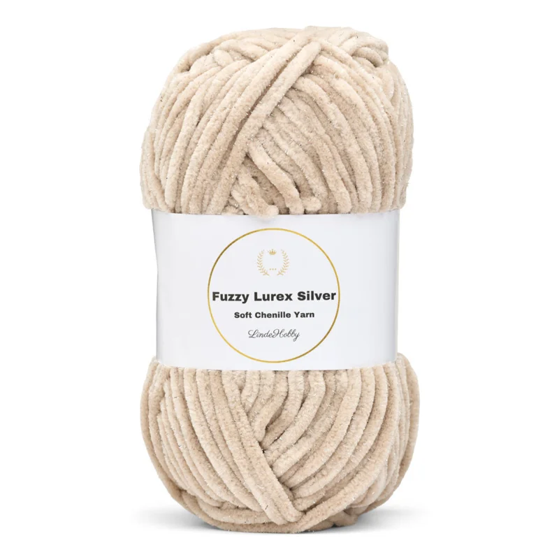 LindeHobby Fuzzy Chenille Silver Lurex 43 Haver
