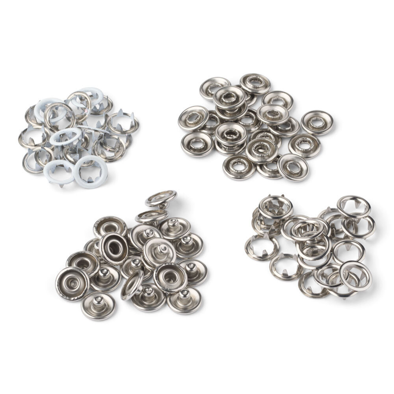 LindeHobby Drukknopen, 20 stuks, 9.5 mm Wit