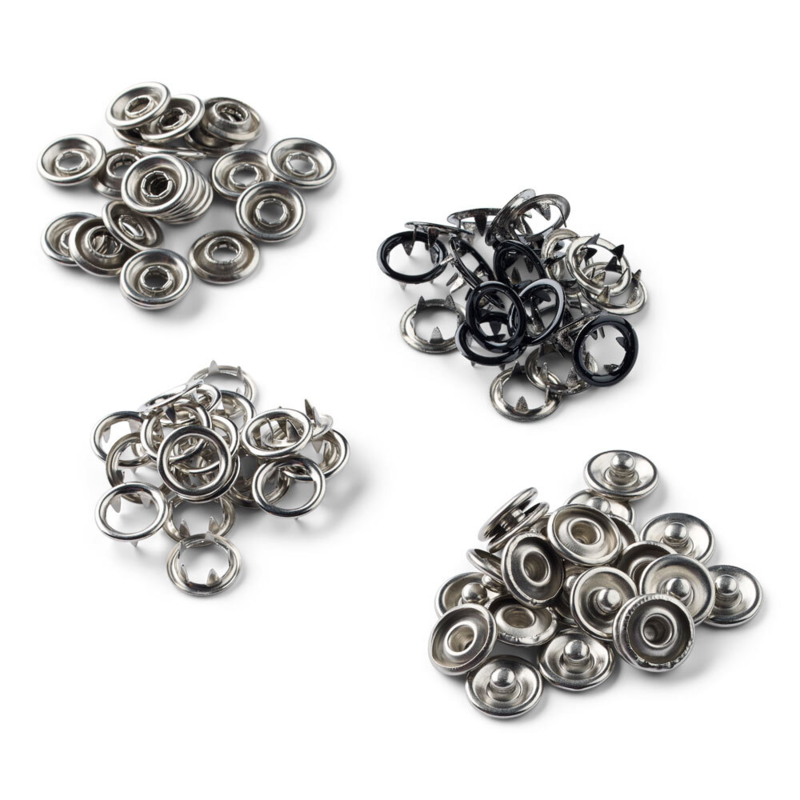 LindeHobby Drukknopen, 20 stuks, 9.5 mm Zwart