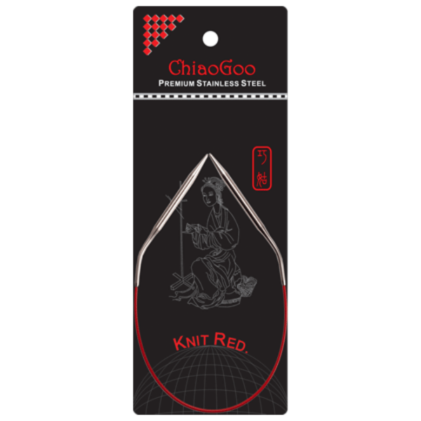 ChiaoGoo Rondbreinaalden Knit Red Roestvrij Staal (23-100 cm) 30 cm