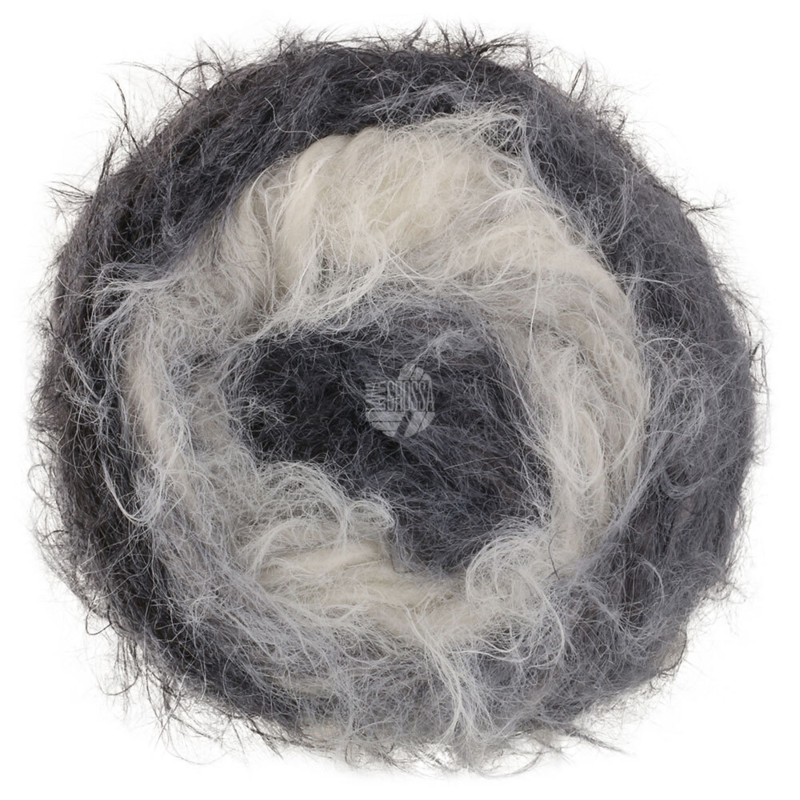 Lana Grossa Basta Mista 109 Wit/Lichtgrijs/Middengrijs/Donkergrijs/Antraciet