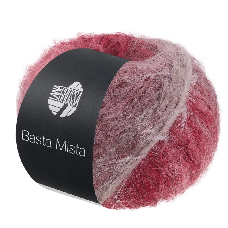 Lana Grossa Basta Mista 119 Bourgondisch/wijnrood/grijrood/taupe/grijsbeige