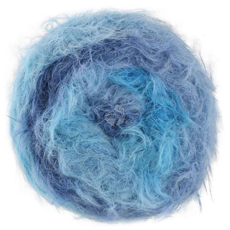 Lana Grossa Basta Mista 110 Turkoois/Adriablauw/Duifblauw/Donkerblauw