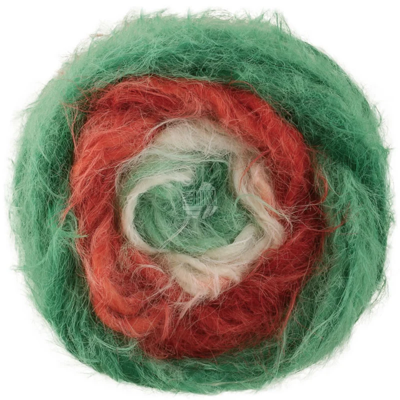 Lana Grossa Basta Mista 799 Groen/Wit/Rood