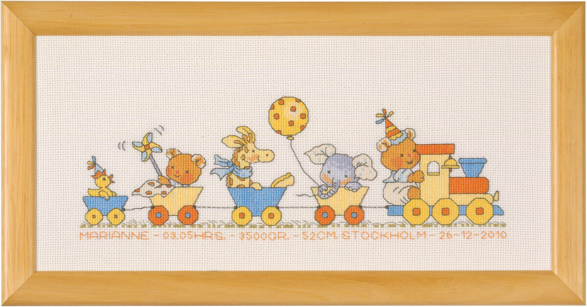 Borduurpakket Bobbi Happy Friends 33 x 15 cm