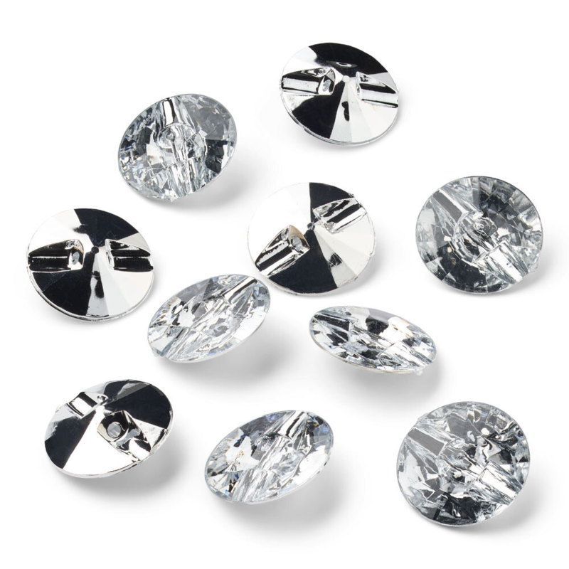 LindeHobby Kristalknopen, Helder, 20 mm, 10 stuks