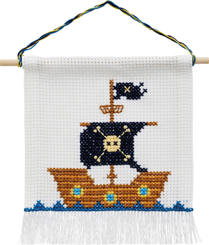 Borduurkit Piratenschip m/5119/18 16 x 18 cm