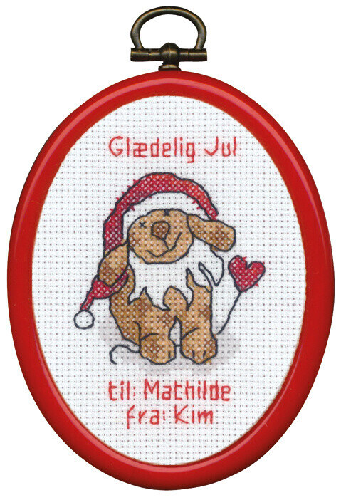 Borduurpakket Kerstman hond m/5961/30 7 x 9 cm