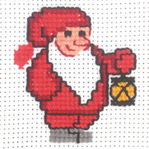 Borduurpakket Kabouter met lantaarn 10 x 10 cm