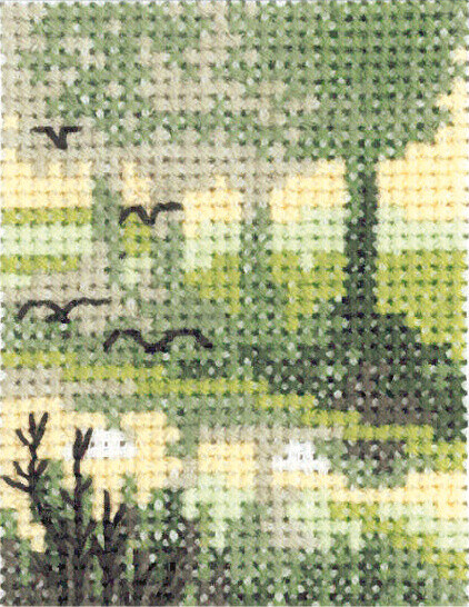 Borduurpakket Vogels 5 x 6,5 cm