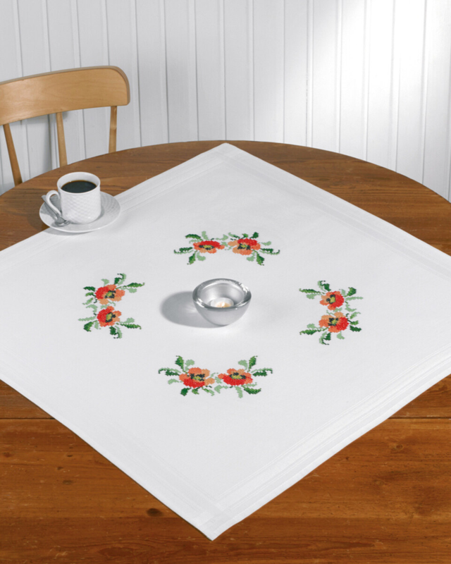 Borduurpakket Klaprozen XXX 80 x 80 cm