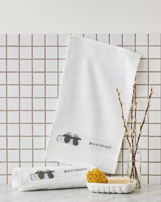 Borduurpakket Badkamer 30 x 50 cm