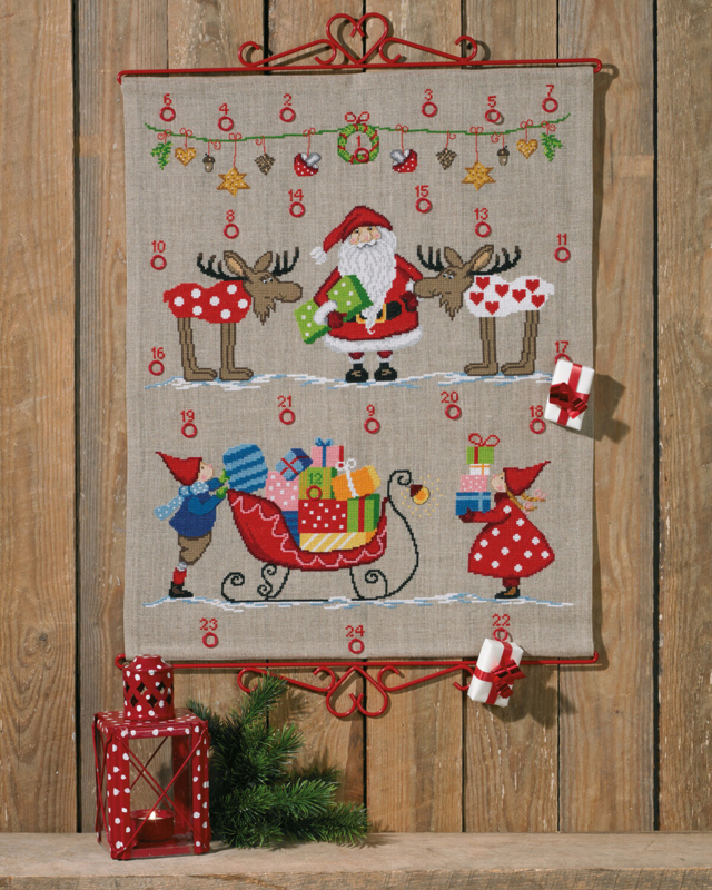 Borduurpakket De slee wordt klaargemaakt