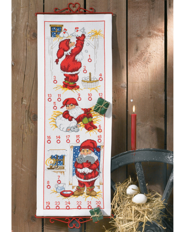 Borduurpakket Kabouters in de stal 5125/32 32 x 85 cm