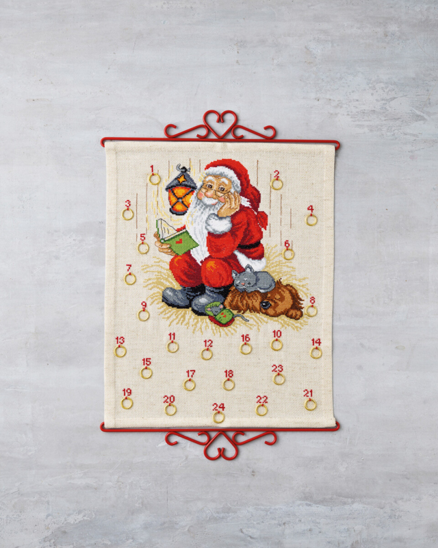 Borduurpakket Kerstman met hond B5125/35 35 x 43 cm