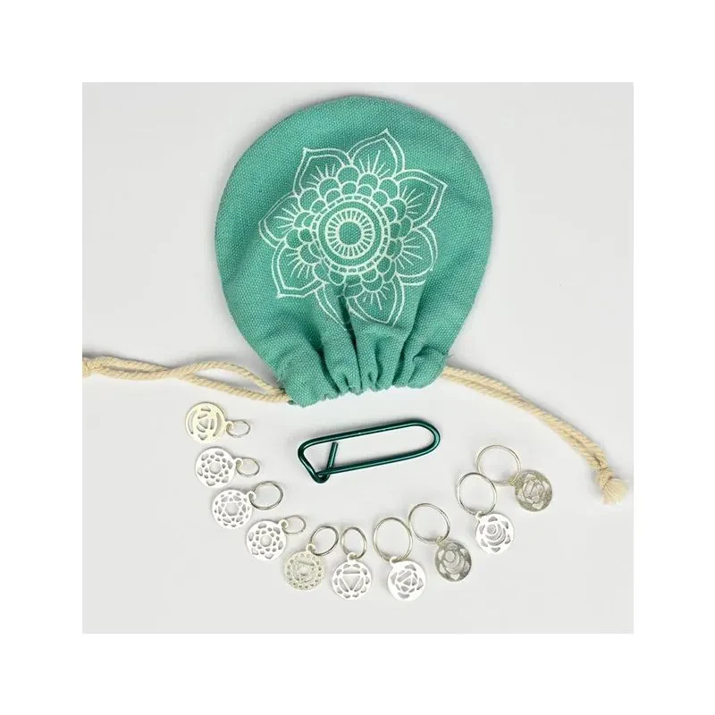 KnitPro Chakra Stekenmarkeerders, Zilver