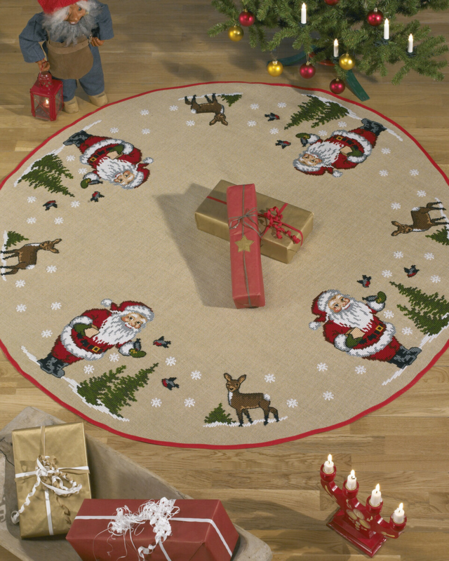 Borduurpakket Kabouter voedt vogels 170 cm Ø