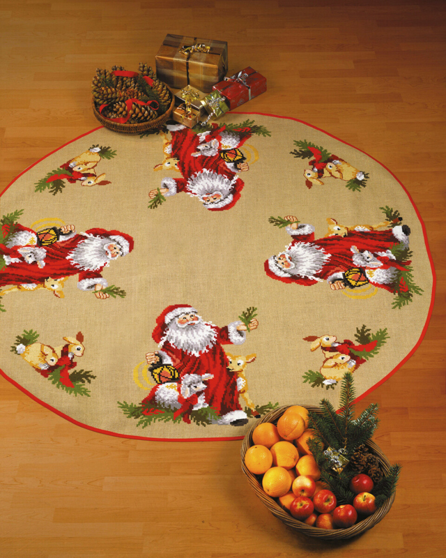 Borduurwerkset Kerstmand's dieren Ø 170 cm