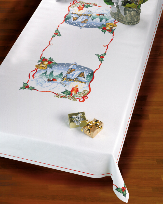 Borduurpakket Kerk & Klokken 140 x 230 cm