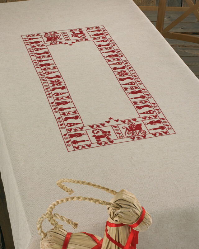 Borduurpakket Kerstsfeer 140 x 220 cm