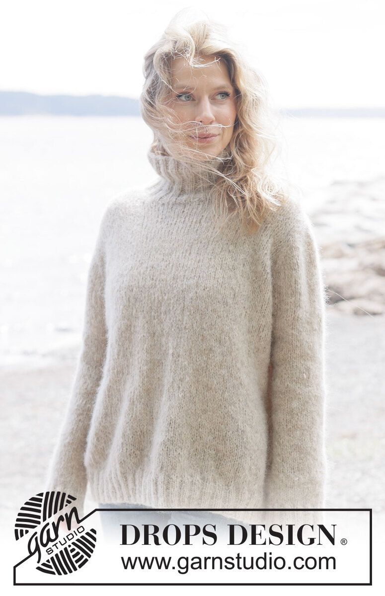 262-24 Frosted Oats Sweater by DROPS Design