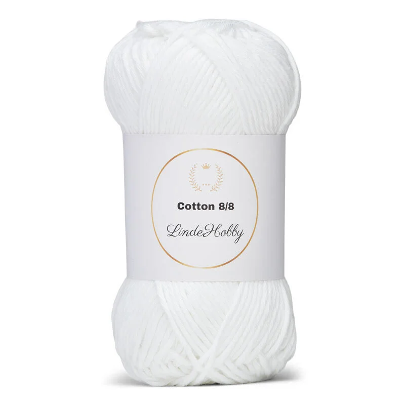 LindeHobby Cotton 8/8 – Natural Harmony, 10 bollen 019 Bianco