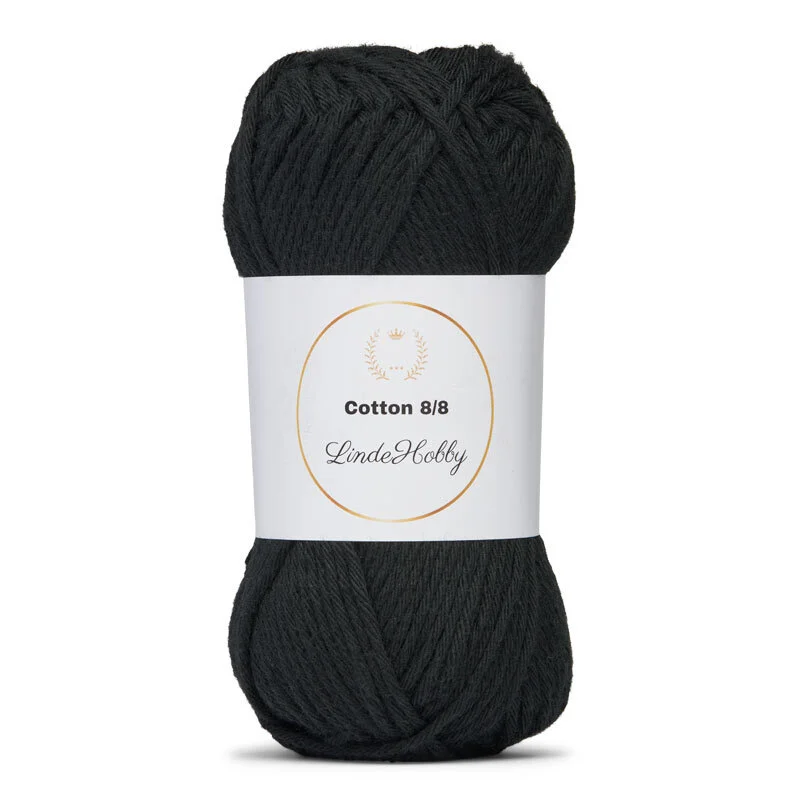 LindeHobby Cotton 8/8 – Natural Harmony, 10 bollen 108 Nero TX