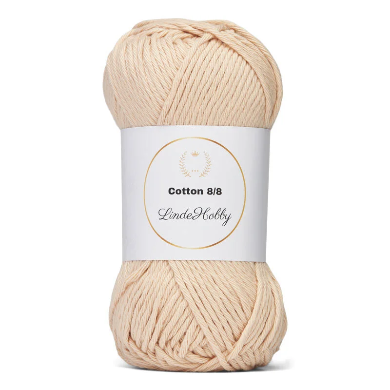 LindeHobby Cotton 8/8 – Natural Harmony, 10 bollen 023 Ecru